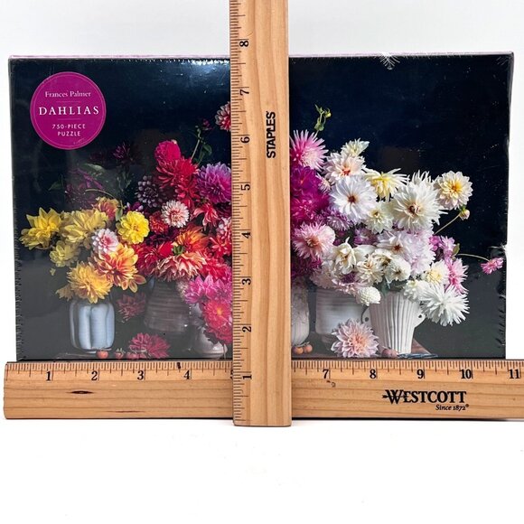Dahlias Flowers in Pottery Floral 750-Piece Puzzle by Frances Palmer 2020 NEW - Picture 9 of 11